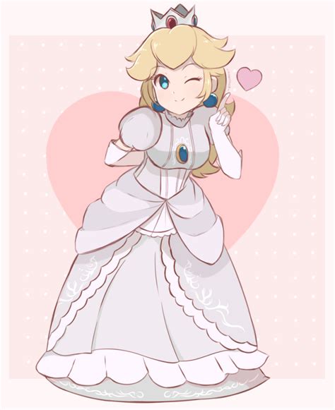 Princess Peach Wink Taunt White Dress Ver By