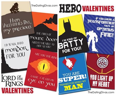 Diy 32 Geeky And Fandom Valentines Free Printables From The Dating