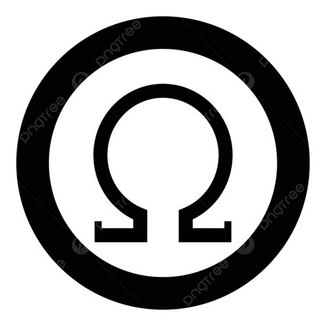 Omega Greek Letter In Black Circle Vector Icon Vector Greece