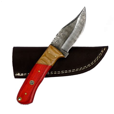 Skinner Knife Hunting Knife High Carbon Damascus Steel Blade