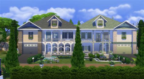 Colonial Duplex By Wykkyd At Mod The Sims 4 Sims 4 Updates