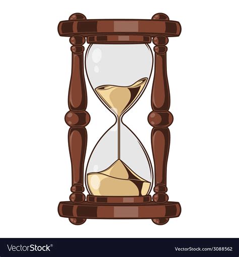 Antique Sand Hourglass Royalty Free Vector Image