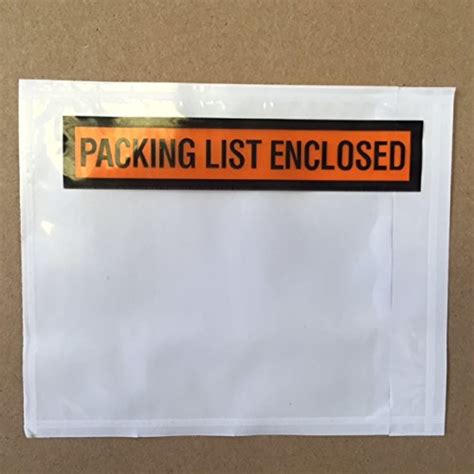 500 Pack 6x9 Clear Adhesive Packing List Invoice Pouches Shipping Label