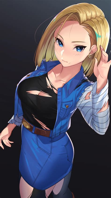 Let us do the job with you! Android 18 Dragon Ball Z (2250x4000) : Animewallpaper