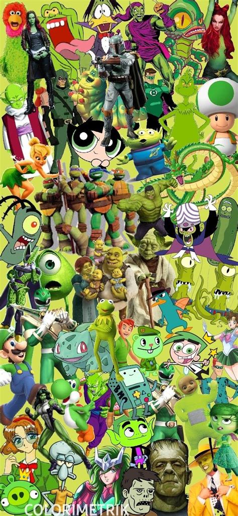 Personajes Por Color Verde Verde Green Characters Green Cosas De