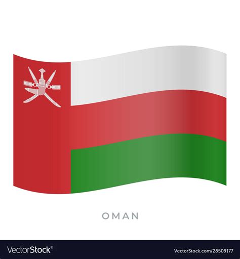 Oman Waving Flag Icon Royalty Free Vector Image