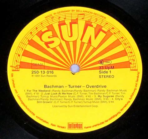 Bachman Turner Overdrive Bto 1984 Album Sun Records Canadian Rock Vinyl