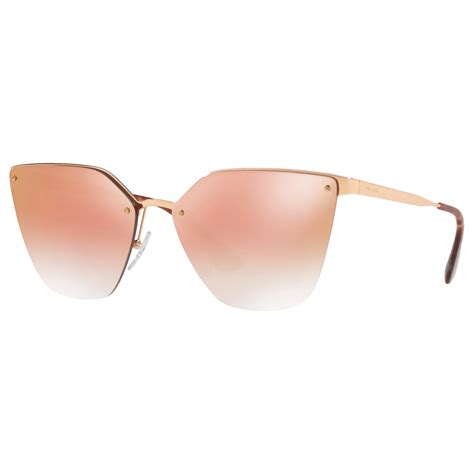 prada pr 68ts polarised cat s eye sunglasses rose gold mirror pink at john lewis and partners