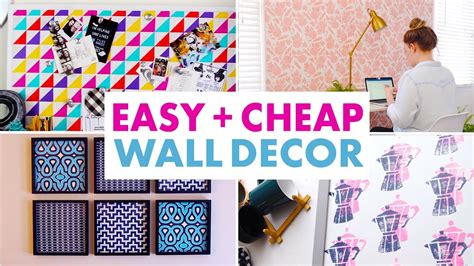 Diy Cheap Wall Decor Add Color To Your Walls Without Paint Youtube