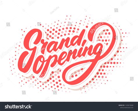 Grand Opening Sign Vector Lettering Royalty Free Stock Vector