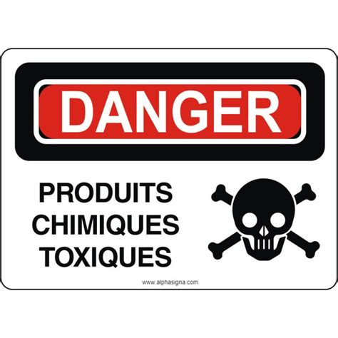 Affiche De S Curit Danger Produits Chimiques Toxiques