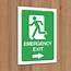 Emergency Exit Right Sign For Schools  The School Shop