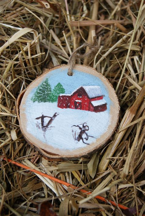 Christmas Ornaments Ornament Rustic Painted Home Decor Etsy In