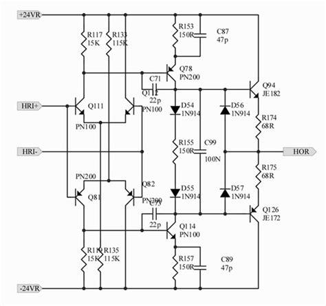 Electrical Designing Discrete Differential Inputs Amplifier