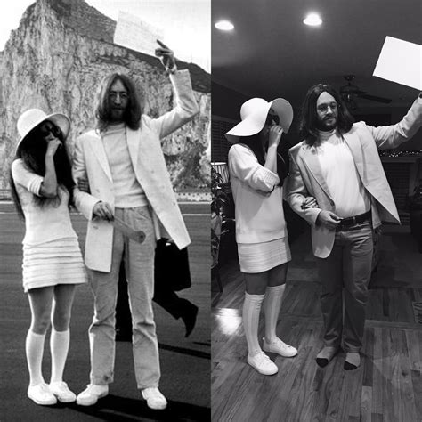 Diy John Lennon And Yoko Ono Halloween Costume Couples Costumes 1960s Party Costume