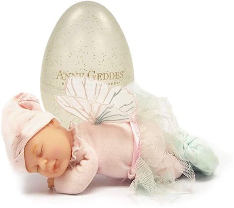 Anne Geddes 579308 Baby Fairy 9 Inch Doll In Gold Glitter Egg Bean