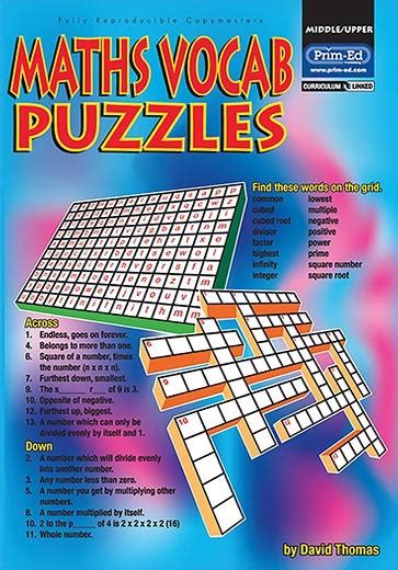 Maths Vocab Puzzles Ages 913 Mathematics Year 3 Year 4 Year 5