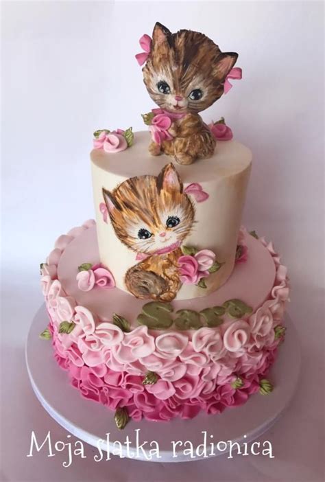 Birthday wish with name.friends and all those who love his someone. Kittens cake by Branka Vukcevic | Kitten cake, Crazy cat ...