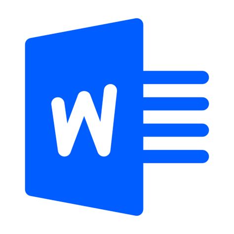 Blue Microsoft Word Icon Png Logo