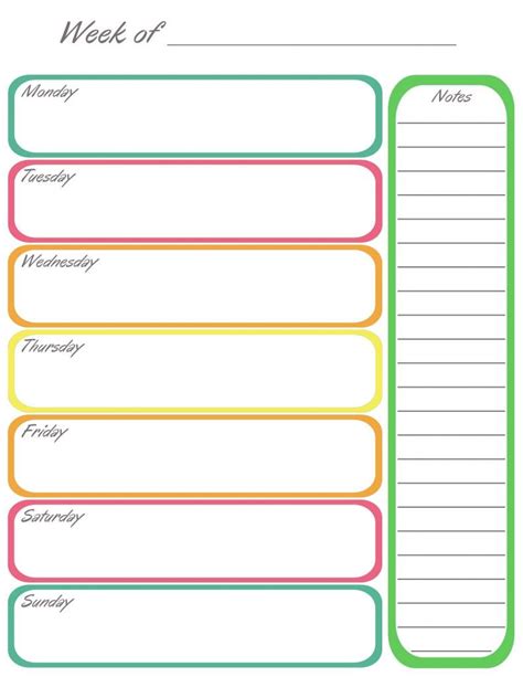 It includes some common holidays and events. Unique Printable One Week Calendar | Free Printable Calendar Monthly