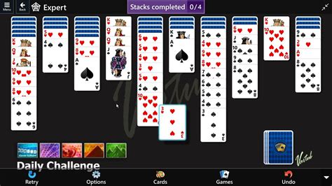 Microsoft Solitaire Collection Spider Expert Daily Challenge