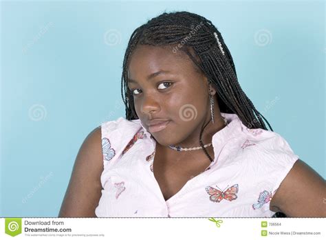 African American Teen Girl Stock Photo Image Of Earring