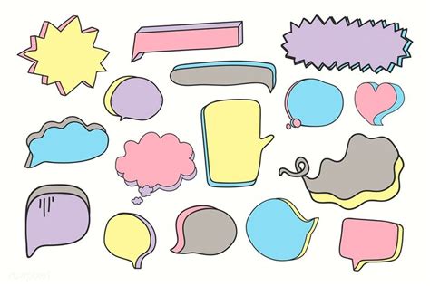 A Bunch Of Different Speech Bubbles On A White Background