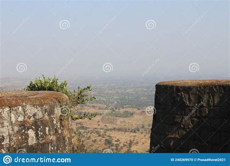 Ancient Fort 18th Century Curved Wall Engineering Technics Stock Photo