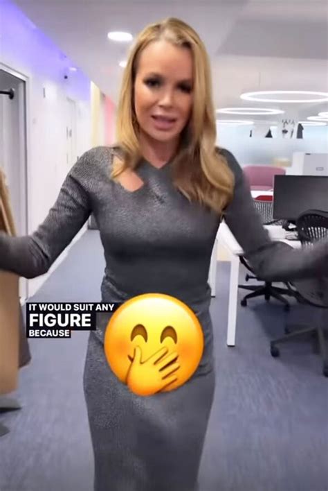 amanda holden suffers wardrobe malfunction as she showcases skintight outfit with fans