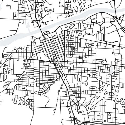 Tuscaloosa Alabama Map Printable Tuscaloosa City Map Art Etsy