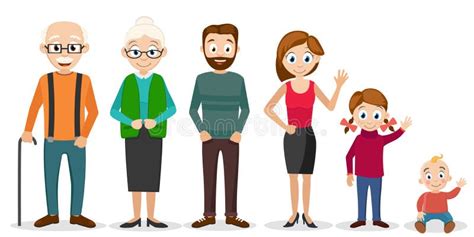 Families And Older Generations Stock Vector Illustration Of