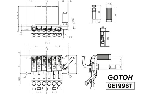 Gotoh Ge 1996t Left Handed Floyd Rose Locking Tremolo Bridge Cosmo