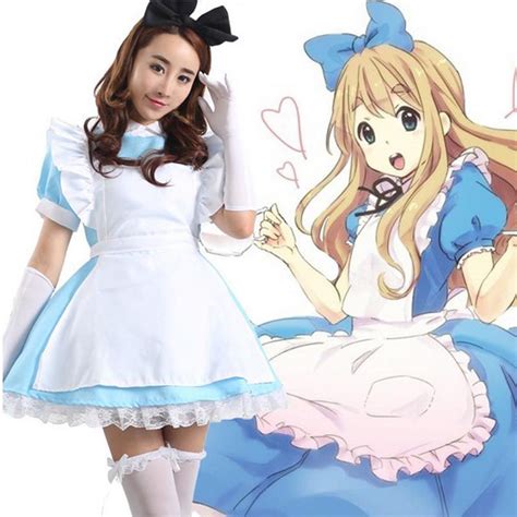 Sexy Maid Cosplay Costume Alice In Wonderland Maids Outfit Fancy Ball Dress Up Halloween