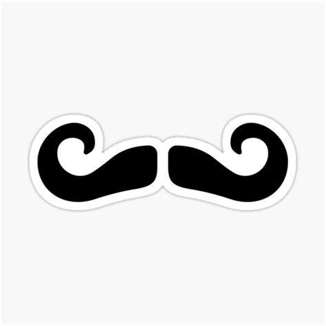 Mustache Moustache Mustachio Beard Whiskers Version 4 Sticker For
