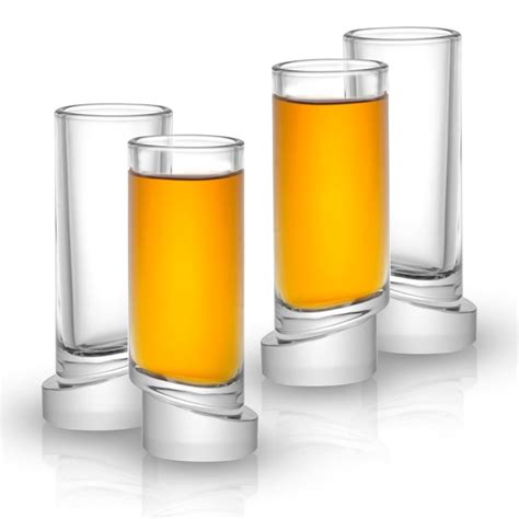 Joyjolt 1 69 Fl Oz Glass Lead Free Crystal Shotglass Set Of 4 In The Drinkware Department At