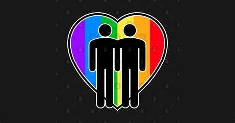 Gay Men Valentines Day Rainbow Heart Gay Pride Sticker Teepublic