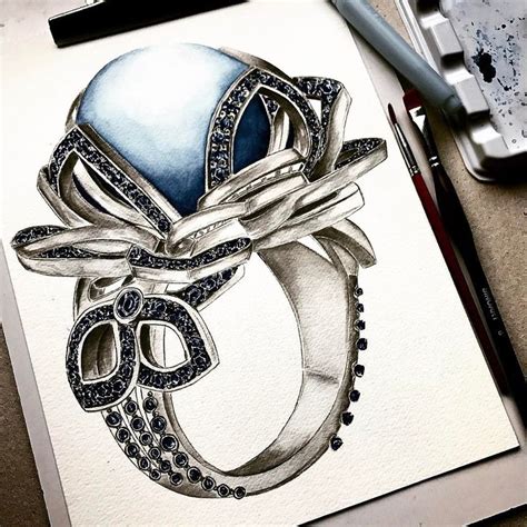 Jewellery Design Rings And Precious Stones In 2020 Jewelry Drawing