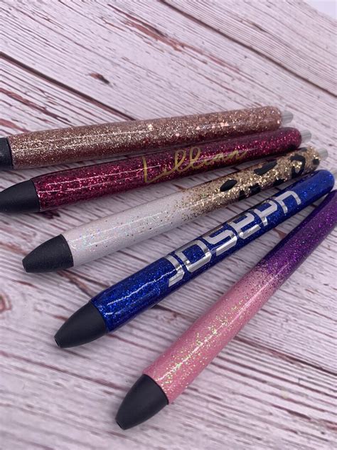 Custom Glitter Gel Pens Personalized Pens Etsy