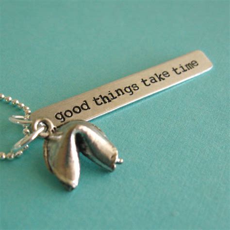 Fortune Cookie Necklace Customized Fortune Silver Plated Fortune