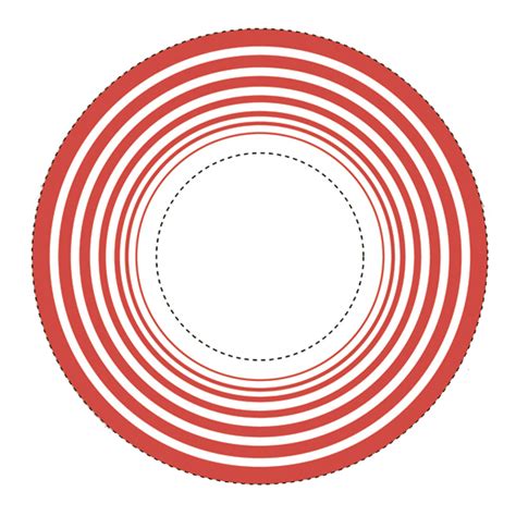 Round Icon With Red Circles Pattern 27148677 Png