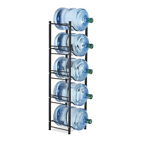 Water Cooler Jug Rack 5 Tier Heavy Duty Water Bottle Holder Storage