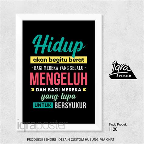 Jual Hidup Akan Begitu Poster Motivasi Islami And Frame Bingkai A4 Frame Gold Kab Bandung