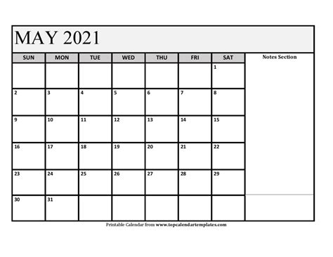 May 2021 Calendar Blank New Design Calendar Riset