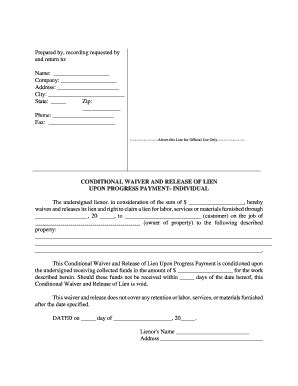lien release form fill   sign printable  template signnow