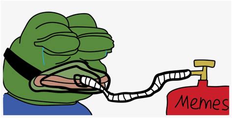 Download Green Frog Meme Crying Png And  Base