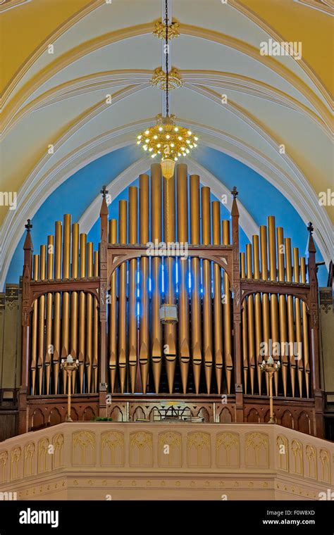 St Bridgets Catholic Church Pipe Organ Stock Photo Alamy