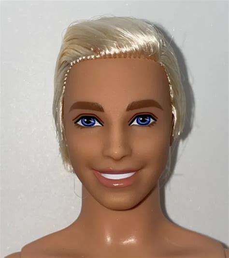 Barbie Movie Ken Nude Articulated Doll Blonde Hair Blue Eyes Ryan