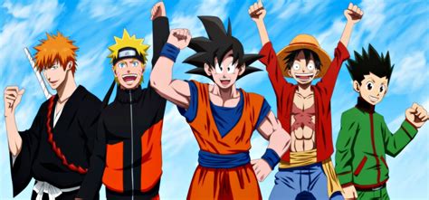 Goku With Luffy Ichigo And Naruto Personagens De Anime Naruto Manga Images