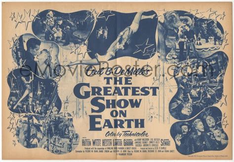 8r0382 Greatest Show On Earth Herald 1952 Cecil B Demille Classic Charlton