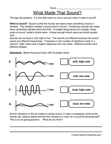 What Made That Sound Worksheet By Teach Simple